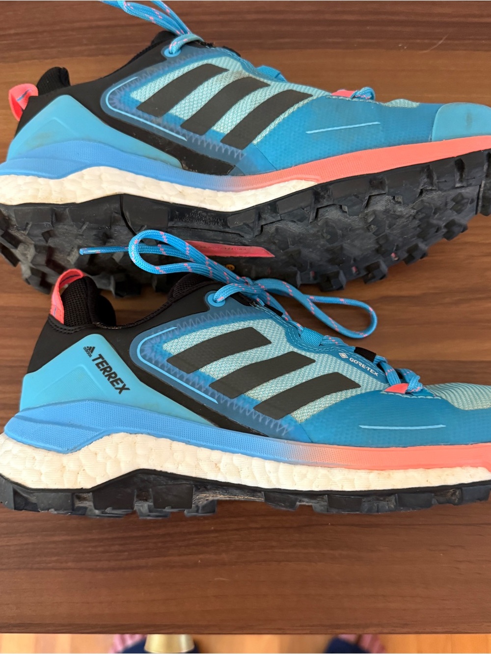 adidas Terrex Trail Running Shoes - Blue with pink Accents